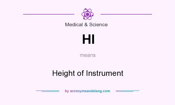 What does HI mean? It stands for Height of Instrument