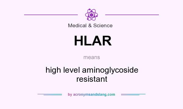 What does HLAR mean? It stands for high level aminoglycoside resistant