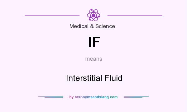 What does IF mean? It stands for Interstitial Fluid