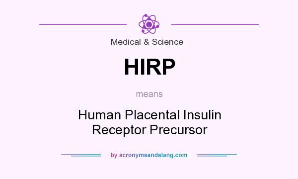 What does HIRP mean? It stands for Human Placental Insulin Receptor Precursor