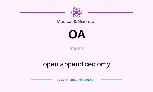 What does OA mean? It stands for open appendicectomy