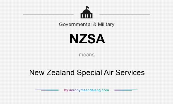 What does NZSA mean? It stands for New Zealand Special Air Services