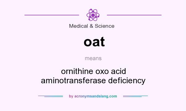 What does oat mean? It stands for ornithine oxo acid aminotransferase deficiency