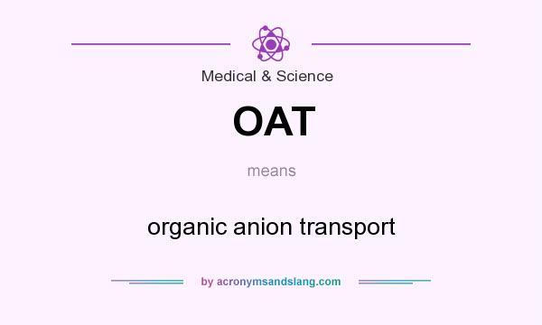 What does OAT mean? It stands for organic anion transport
