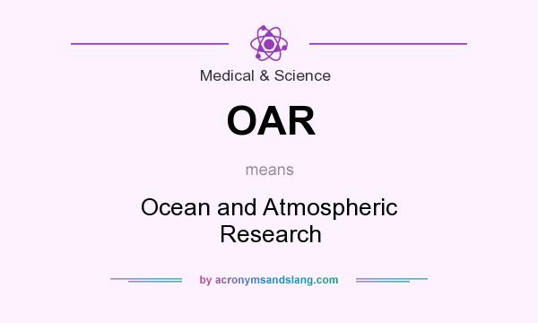 What does OAR mean? It stands for Ocean and Atmospheric Research