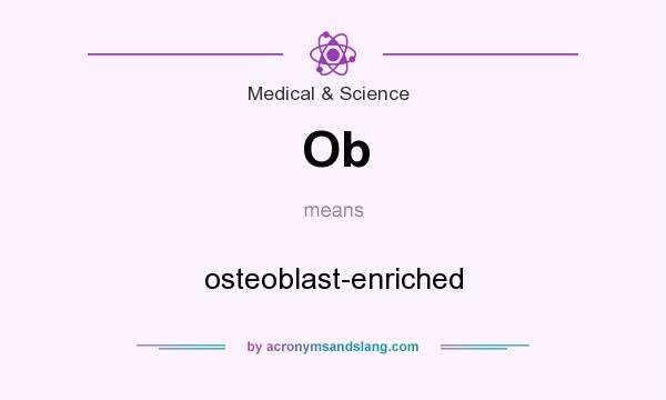 What does Ob mean? It stands for osteoblast-enriched