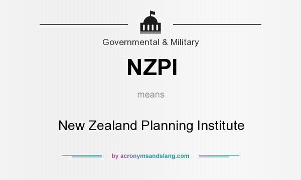 What does NZPI mean? It stands for New Zealand Planning Institute