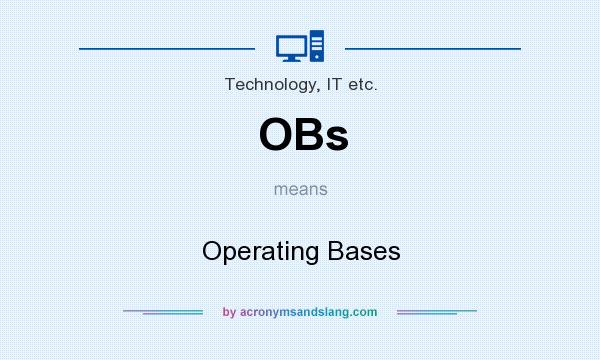 What does OBs mean? It stands for Operating Bases