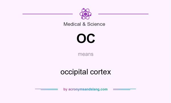 What does OC mean? It stands for occipital cortex
