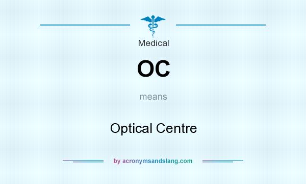 What does OC mean? It stands for Optical Centre