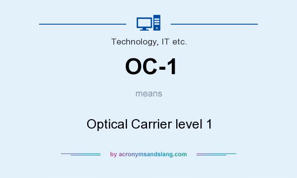 What does OC-1 mean? It stands for Optical Carrier level 1