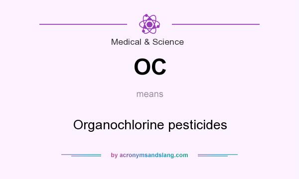 What does OC mean? It stands for Organochlorine pesticides