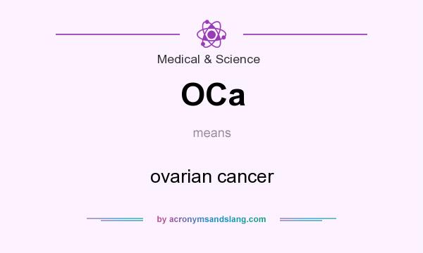 What does OCa mean? It stands for ovarian cancer