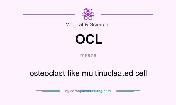 What does OCL mean? It stands for osteoclast-like multinucleated cell