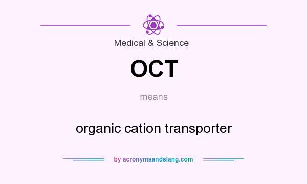 What does OCT mean? It stands for organic cation transporter