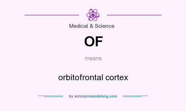 What does OF mean? It stands for orbitofrontal cortex