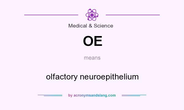 What does OE mean? It stands for olfactory neuroepithelium