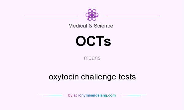 What does OCTs mean? It stands for oxytocin challenge tests
