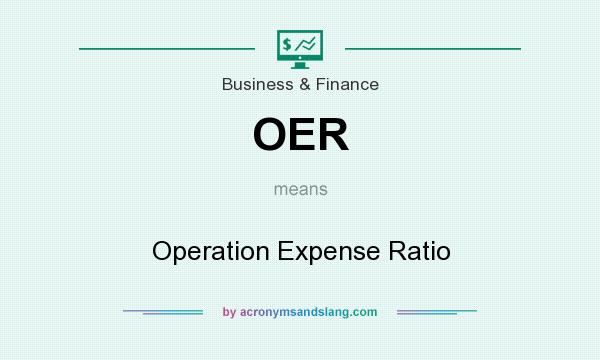 What does OER mean? It stands for Operation Expense Ratio