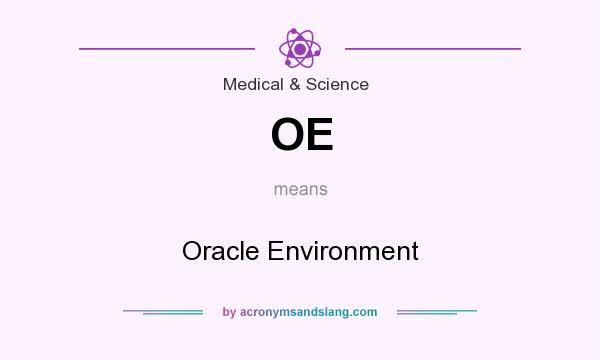 What does OE mean? It stands for Oracle Environment