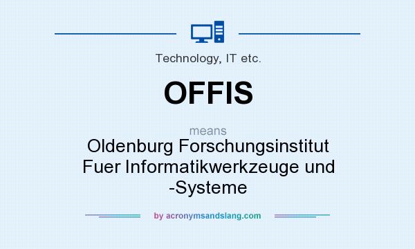 What does OFFIS mean? It stands for Oldenburg Forschungsinstitut Fuer Informatikwerkzeuge und -Systeme