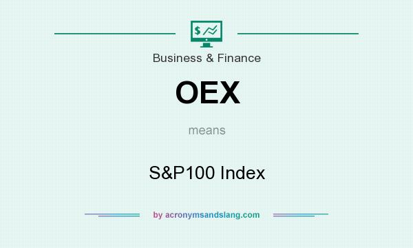 What does OEX mean? It stands for S&P100 Index