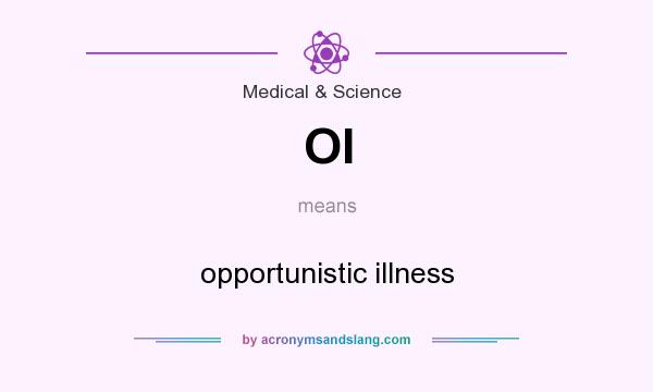 What does OI mean? It stands for opportunistic illness