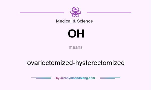 What does OH mean? It stands for ovariectomized-hysterectomized
