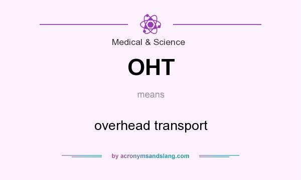 What does OHT mean? It stands for overhead transport