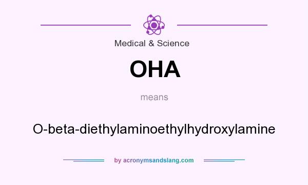 What does OHA mean? It stands for O-beta-diethylaminoethylhydroxylamine