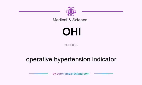 What does OHI mean? It stands for operative hypertension indicator