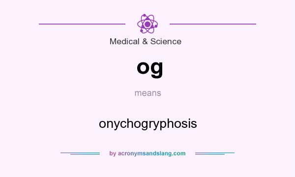 What does og mean? It stands for onychogryphosis