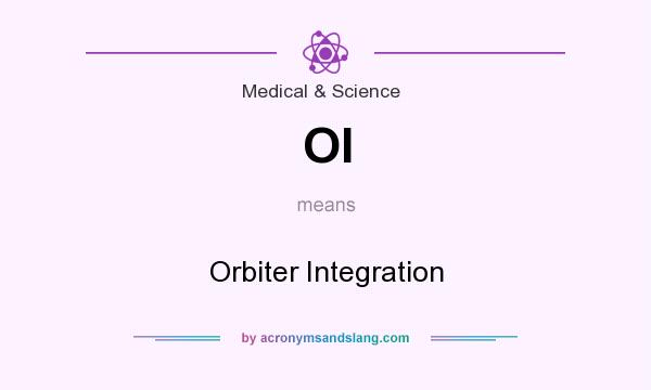 What does OI mean? It stands for Orbiter Integration