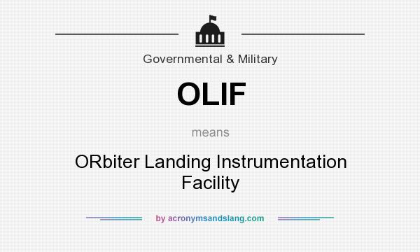 What does OLIF mean? It stands for ORbiter Landing Instrumentation Facility