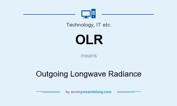What does OLR mean? It stands for Outgoing Longwave Radiance
