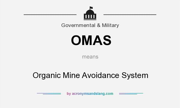 What does OMAS mean? It stands for Organic Mine Avoidance System