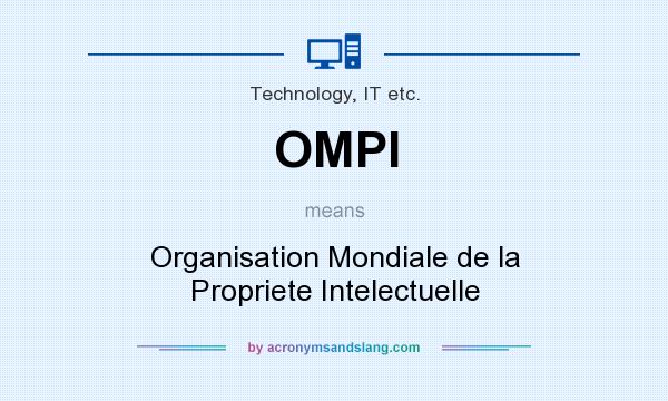 What does OMPI mean? It stands for Organisation Mondiale de la Propriete Intelectuelle