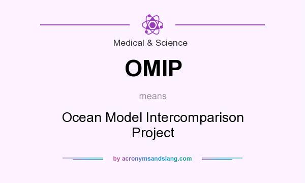 What does OMIP mean? It stands for Ocean Model Intercomparison Project