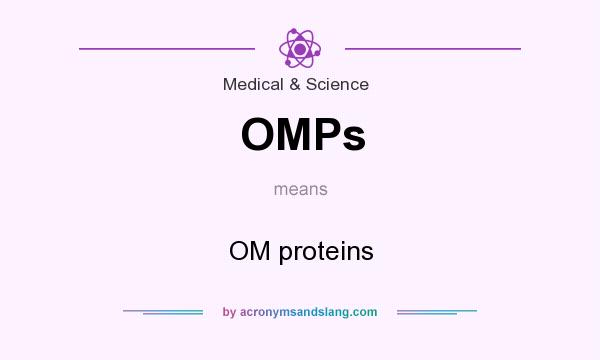 What does OMPs mean? It stands for OM proteins