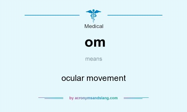What does om mean? It stands for ocular movement