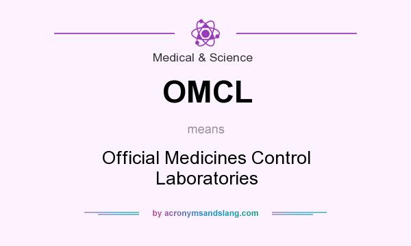 What does OMCL mean? It stands for Official Medicines Control Laboratories