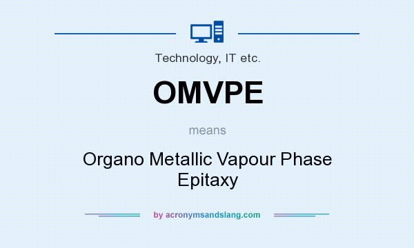 What does OMVPE mean? It stands for Organo Metallic Vapour Phase Epitaxy