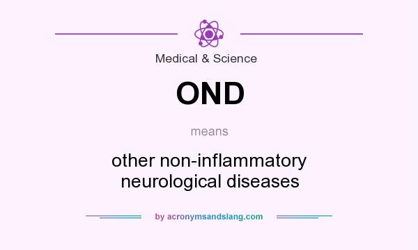 What does OND mean? It stands for other non-inflammatory neurological diseases