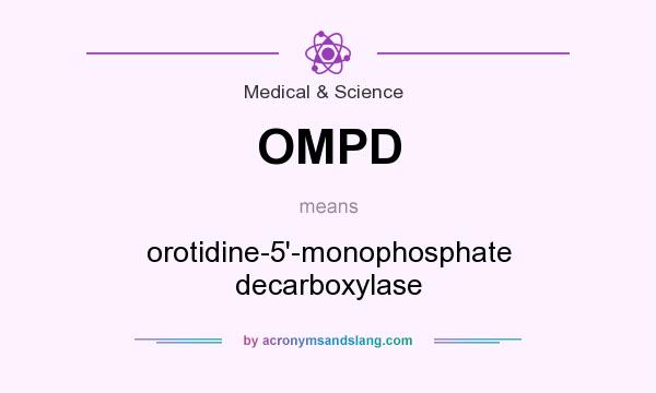 What does OMPD mean? It stands for orotidine-5`-monophosphate decarboxylase