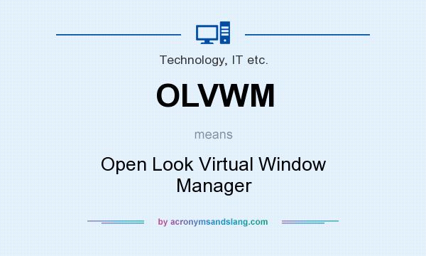 What does OLVWM mean? It stands for Open Look Virtual Window Manager
