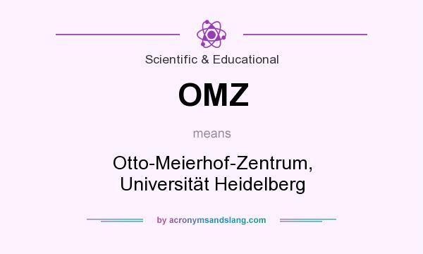 What does OMZ mean? It stands for Otto-Meierhof-Zentrum, Universität Heidelberg