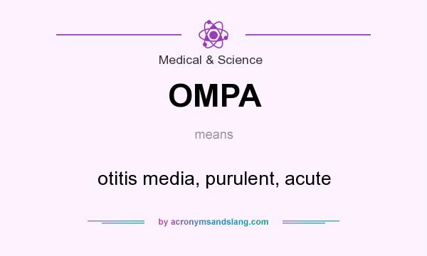 What does OMPA mean? It stands for otitis media, purulent, acute