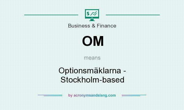 What does OM mean? It stands for Optionsmäklarna - Stockholm-based