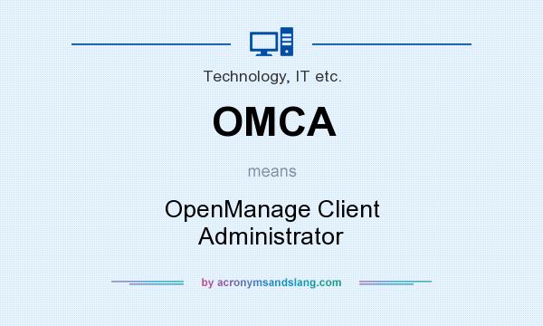 What does OMCA mean? It stands for OpenManage Client Administrator