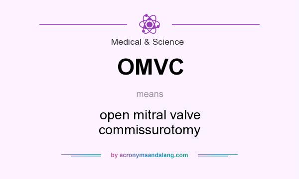 What does OMVC mean? It stands for open mitral valve commissurotomy